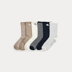 Striped & Solid Roll-Top Sock 6-Pack