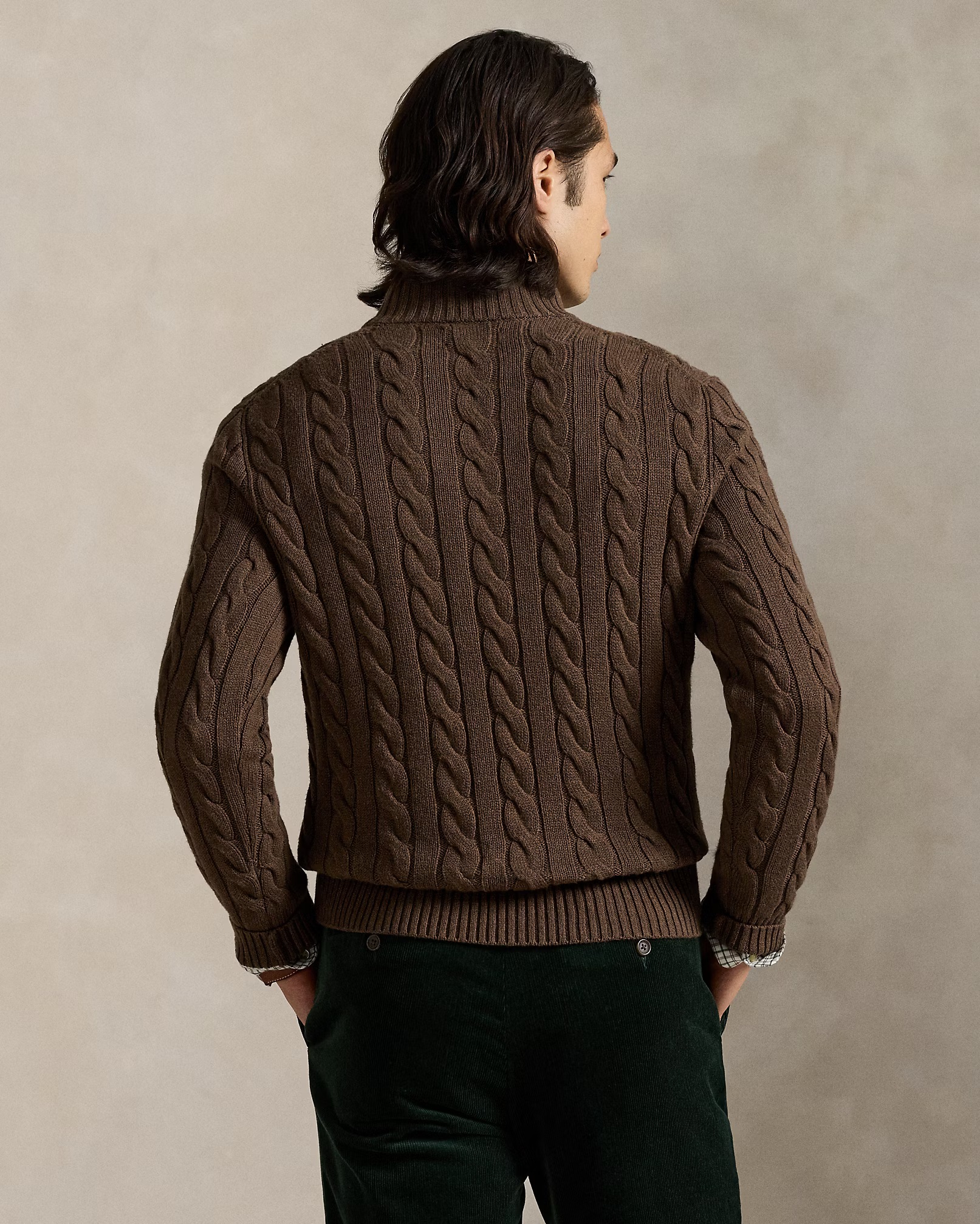 POLO RALPH LAUREN - Cable-Knit Cotton Quarter-Zip Jumper