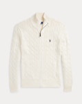 Cable-Knit Cotton Full-Zip Jumper