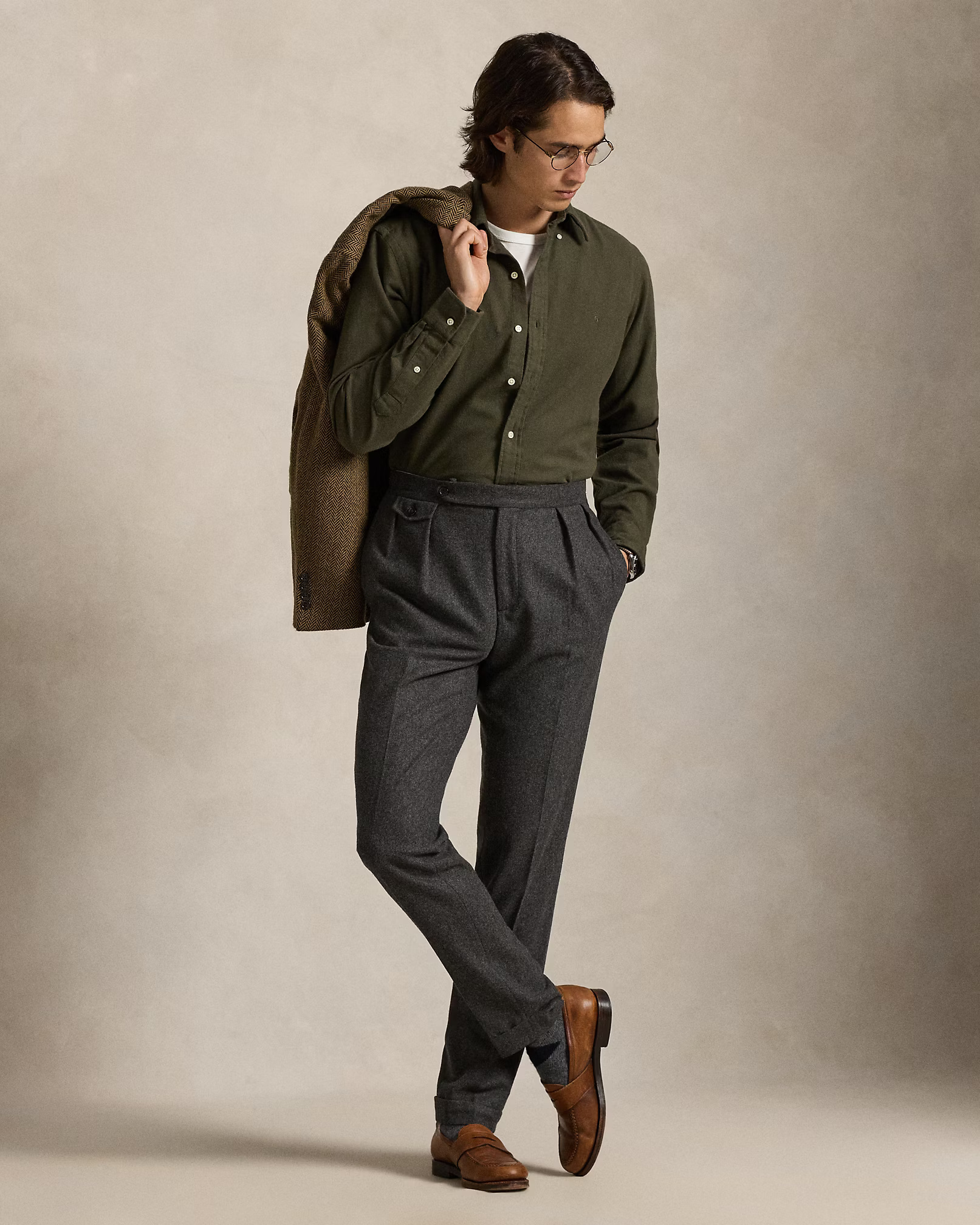 POLO RALPH LAUREN - Custom Fit Brushed Flannel Shirt