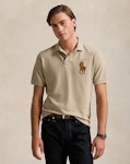 Classic Fit Leather-Pony Mesh Polo Shirt