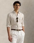 Custom Fit Striped Linen Shirt