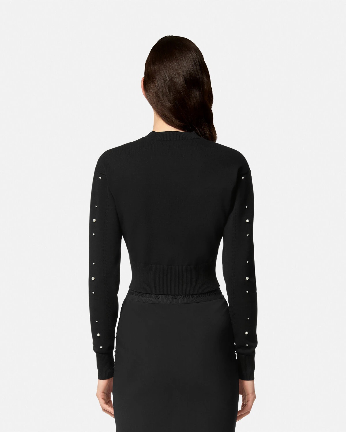 VERSACE - Embellished Logo Sweater