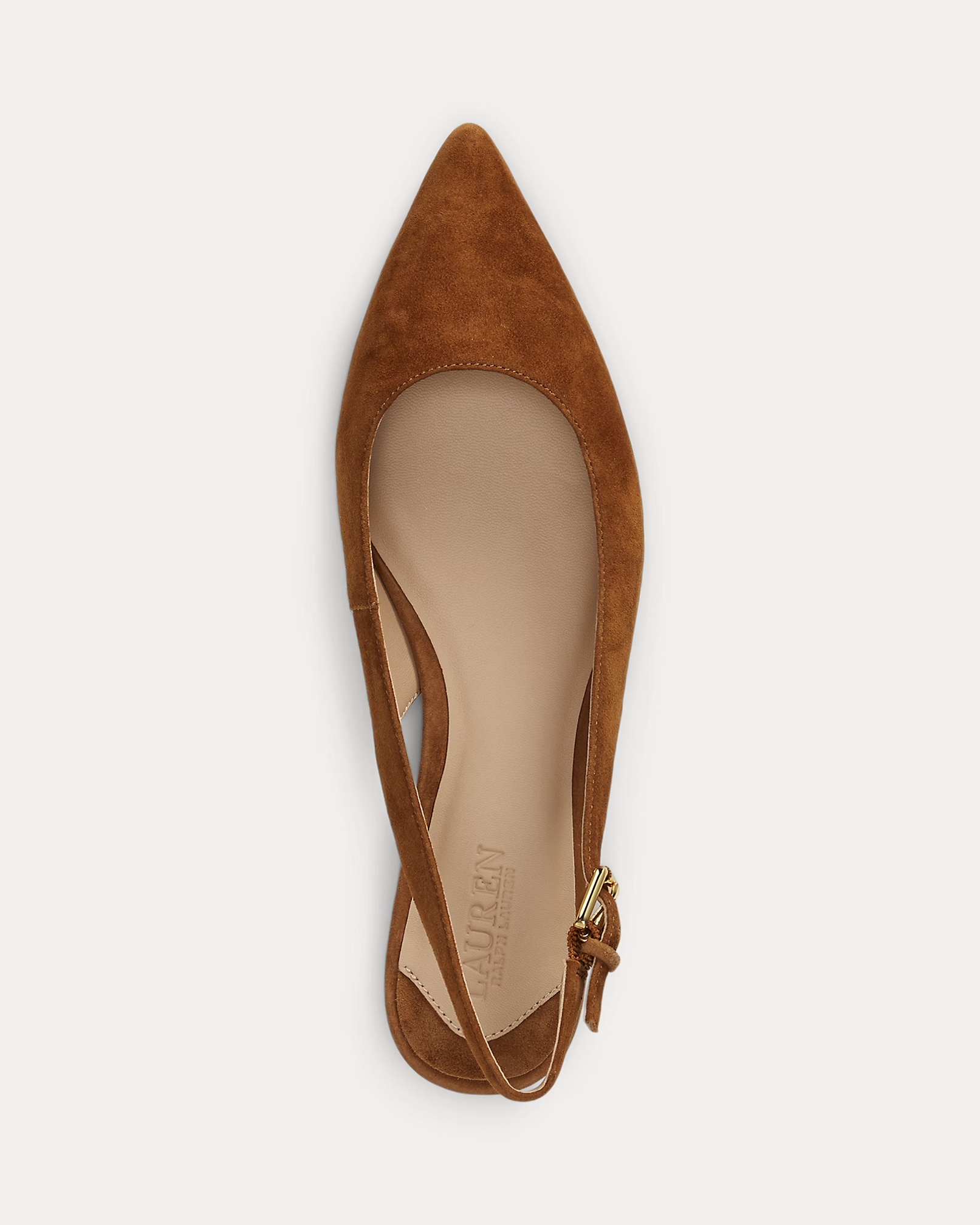 LAUREN RALPH LAUREN - Londyn Suede Slingback Flat