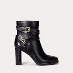 Collins Burnished Leather Bootie Heel