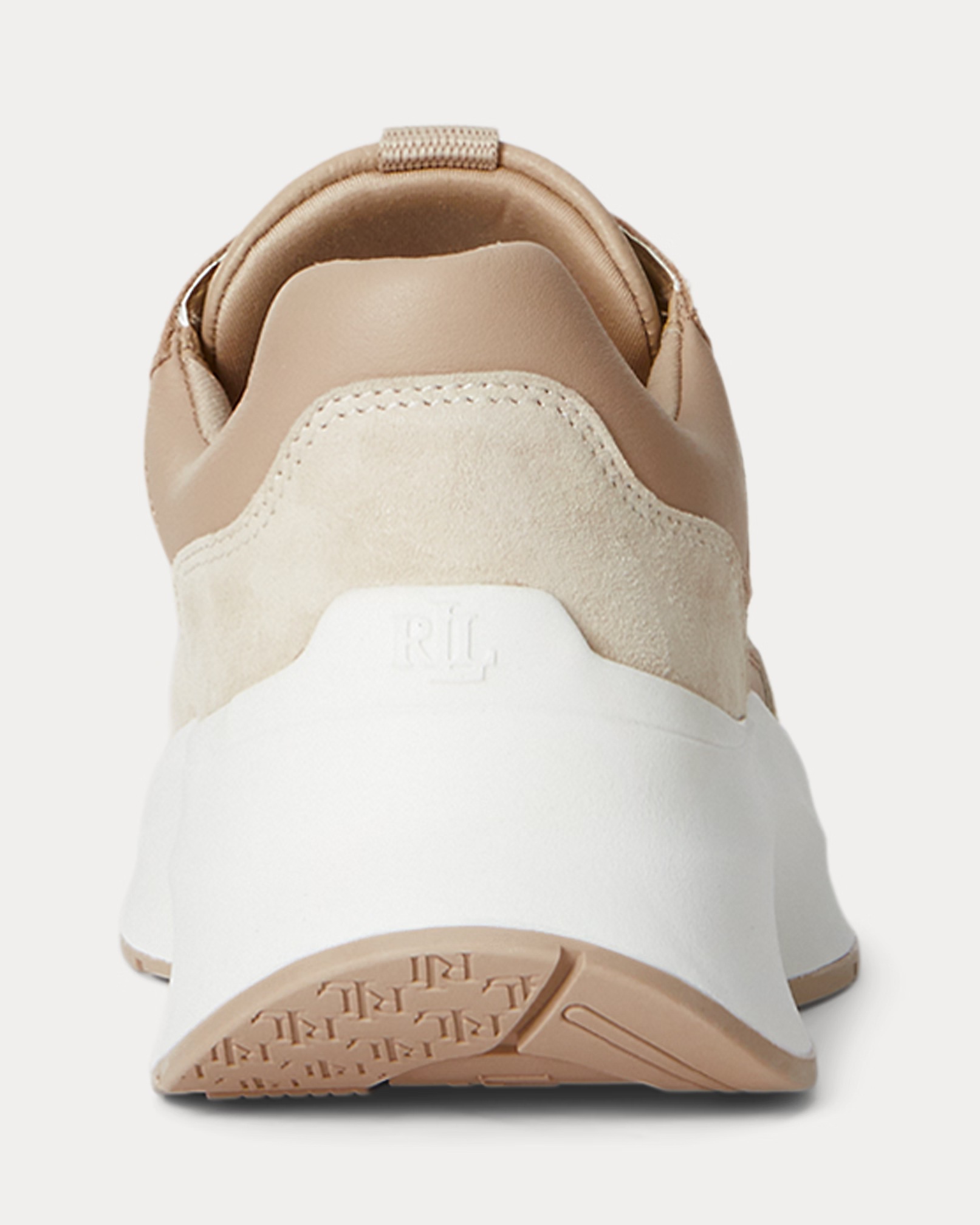 LAUREN RALPH LAUREN - Franky Tumbled Leather & Suede Sneaker