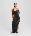 Lurex Ruffle Jersey Dress