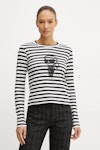 Ikon Print Stripe Long Sleeve Top