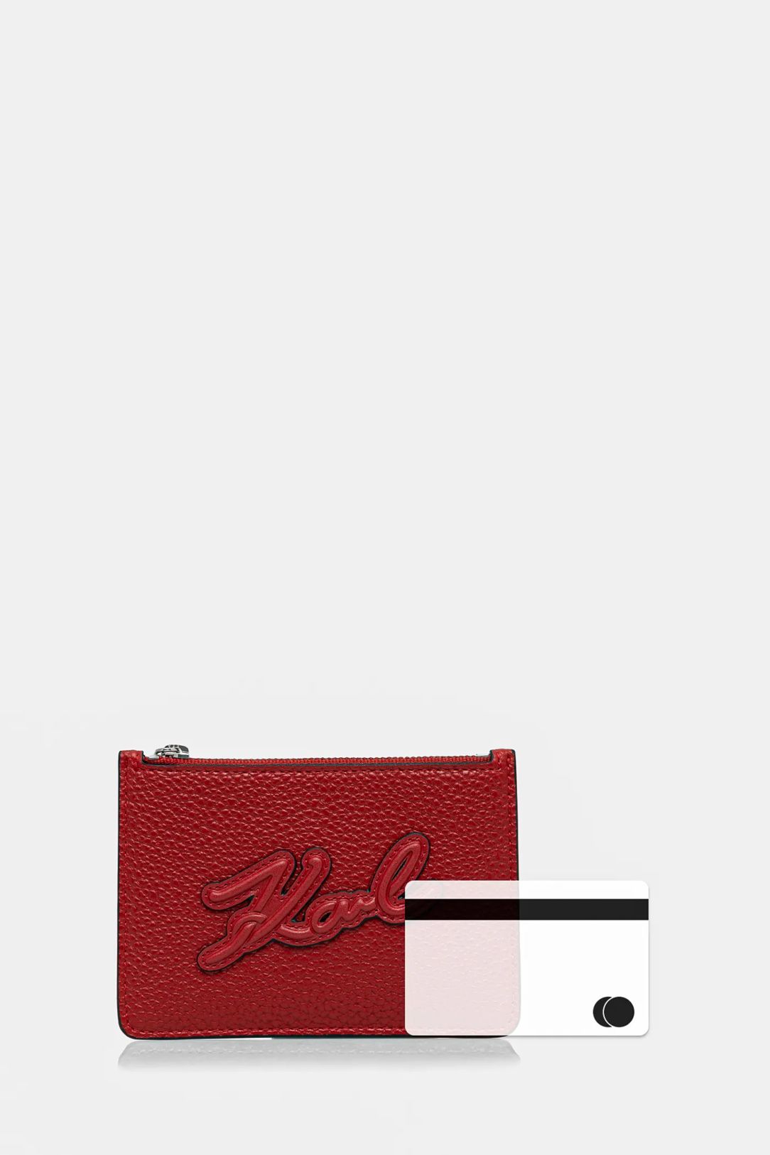 KARL LAGERFELD - Karl Skuare Zip Cardholder Grainy