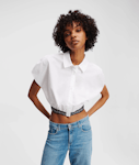Cropped Woven Shirt