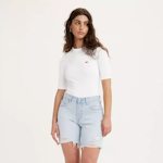 Luca Slim Tee White Rib