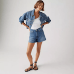 80S Mon Short Med Indigo Worn In