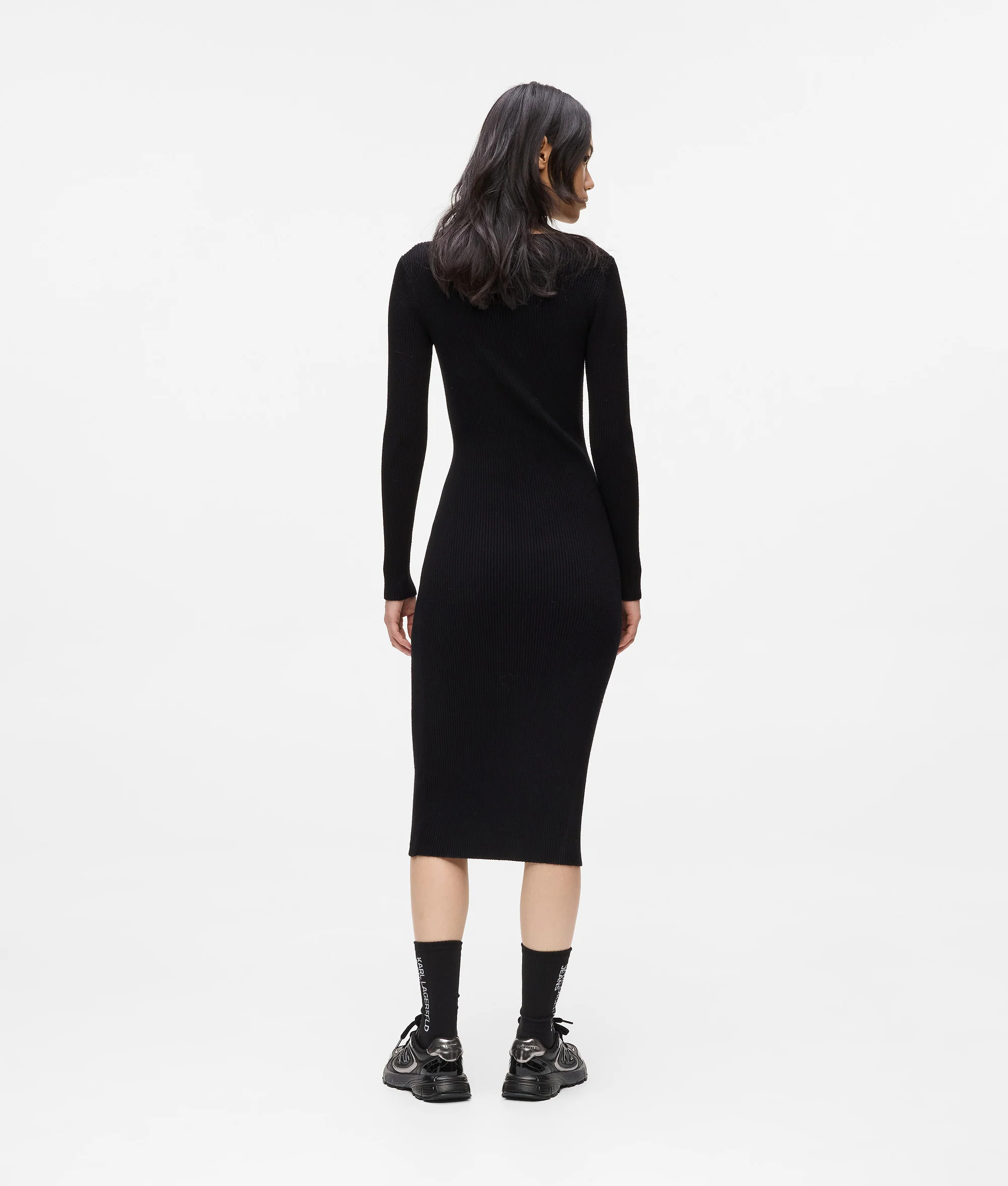 KARL LAGERFELD JEANS - Zip Midi Knit Dress