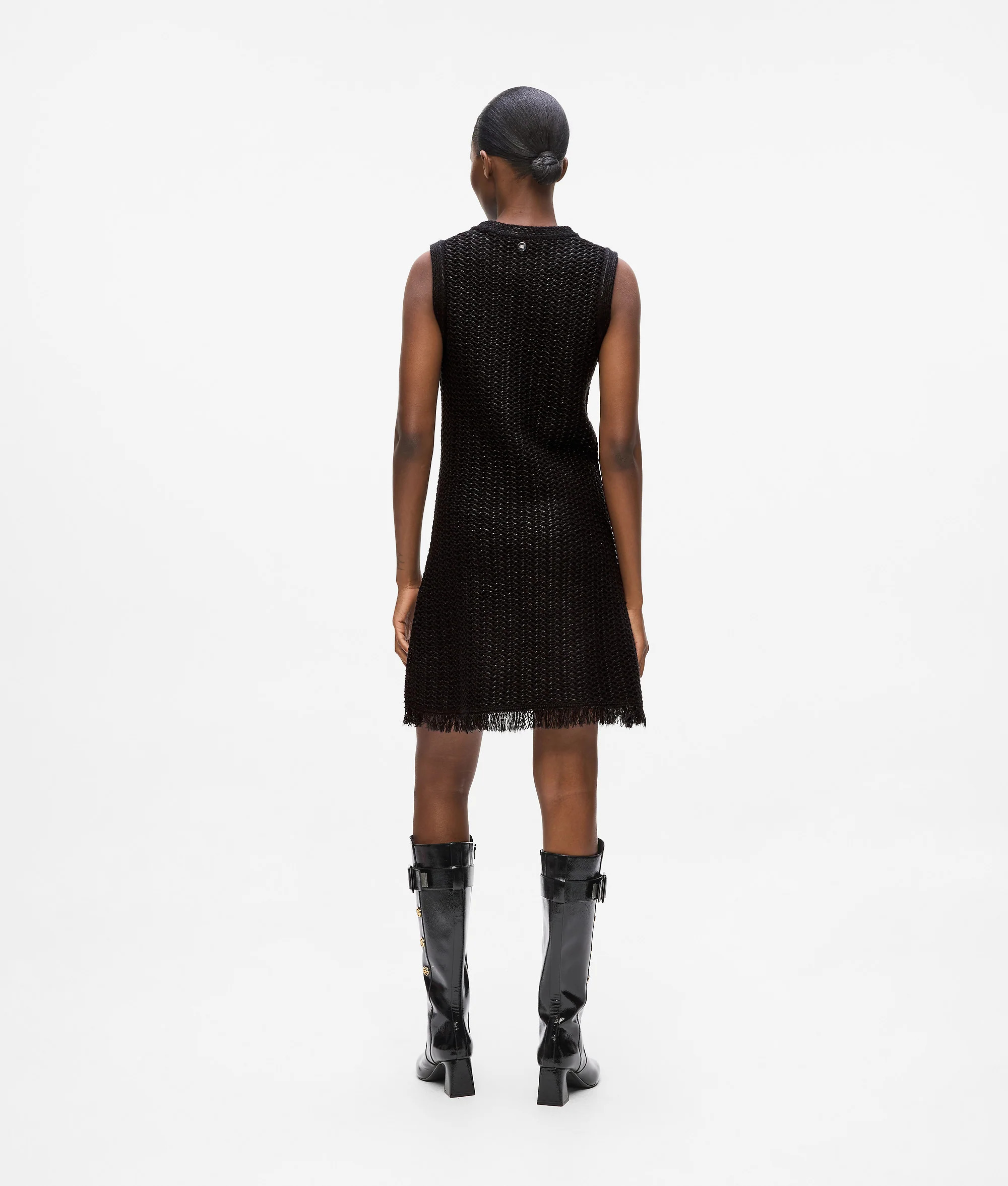 KARL LAGERFELD - Twist Stitch Knit Dress