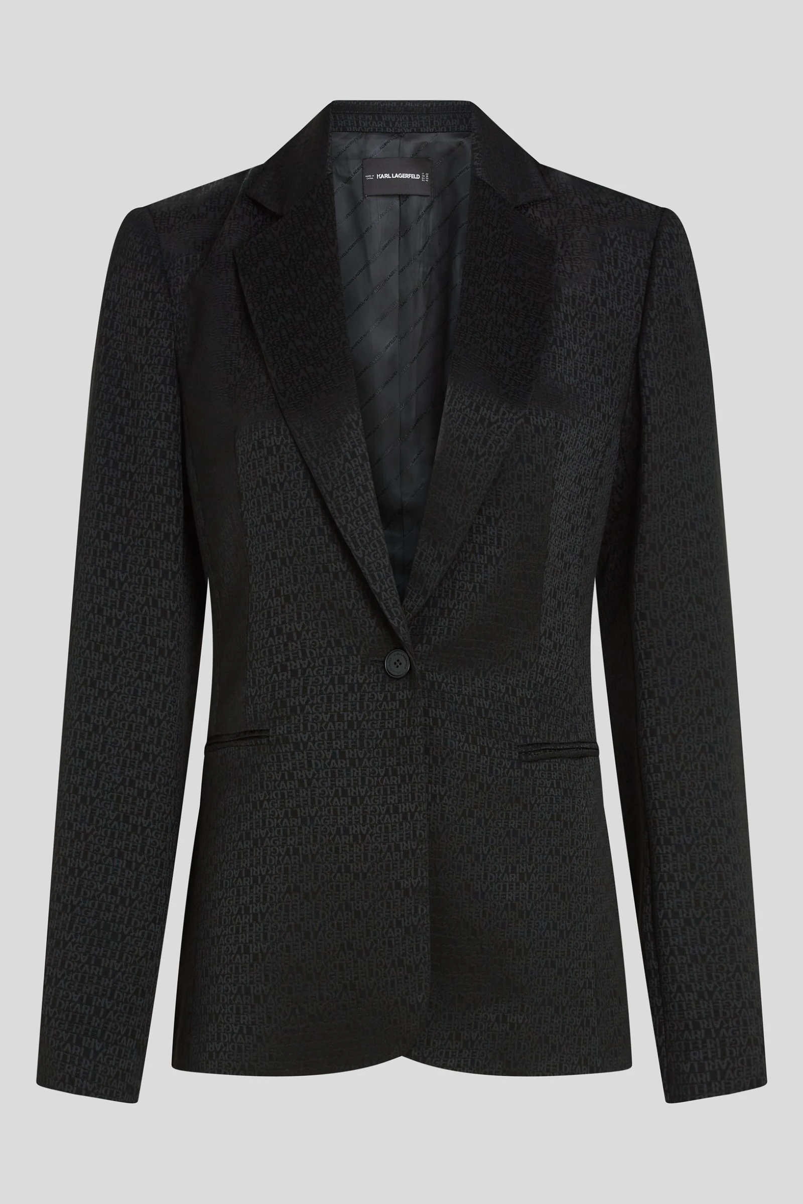 KARL LAGERFELD - Logo Jacquard Blazer