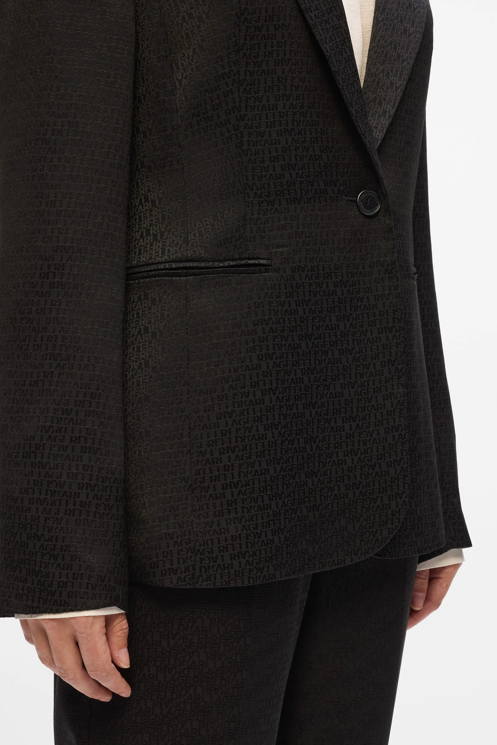 KARL LAGERFELD - Logo Jacquard Blazer
