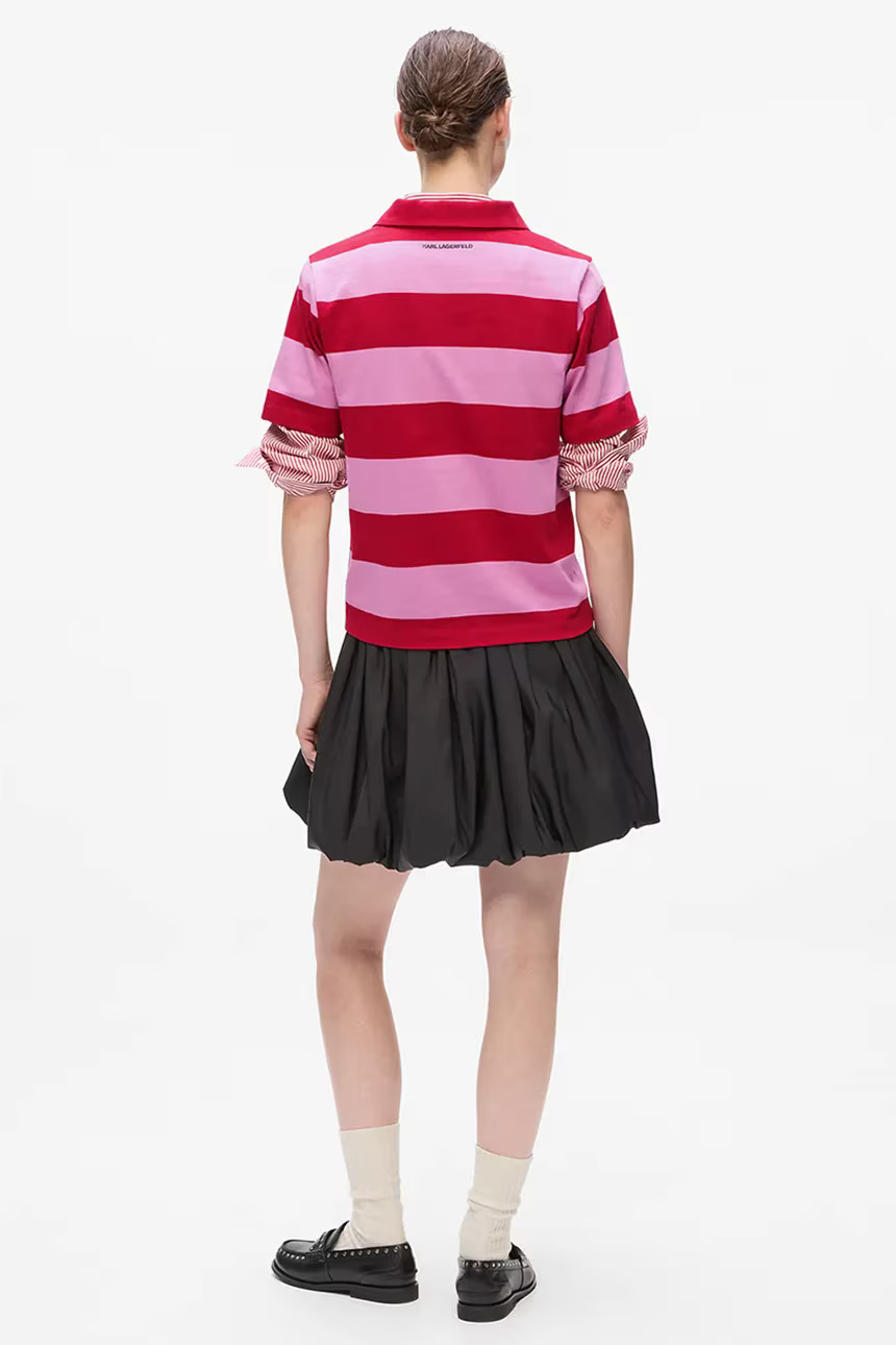 KARL LAGERFELD - Ikon Patch Stripe Sslv Polo