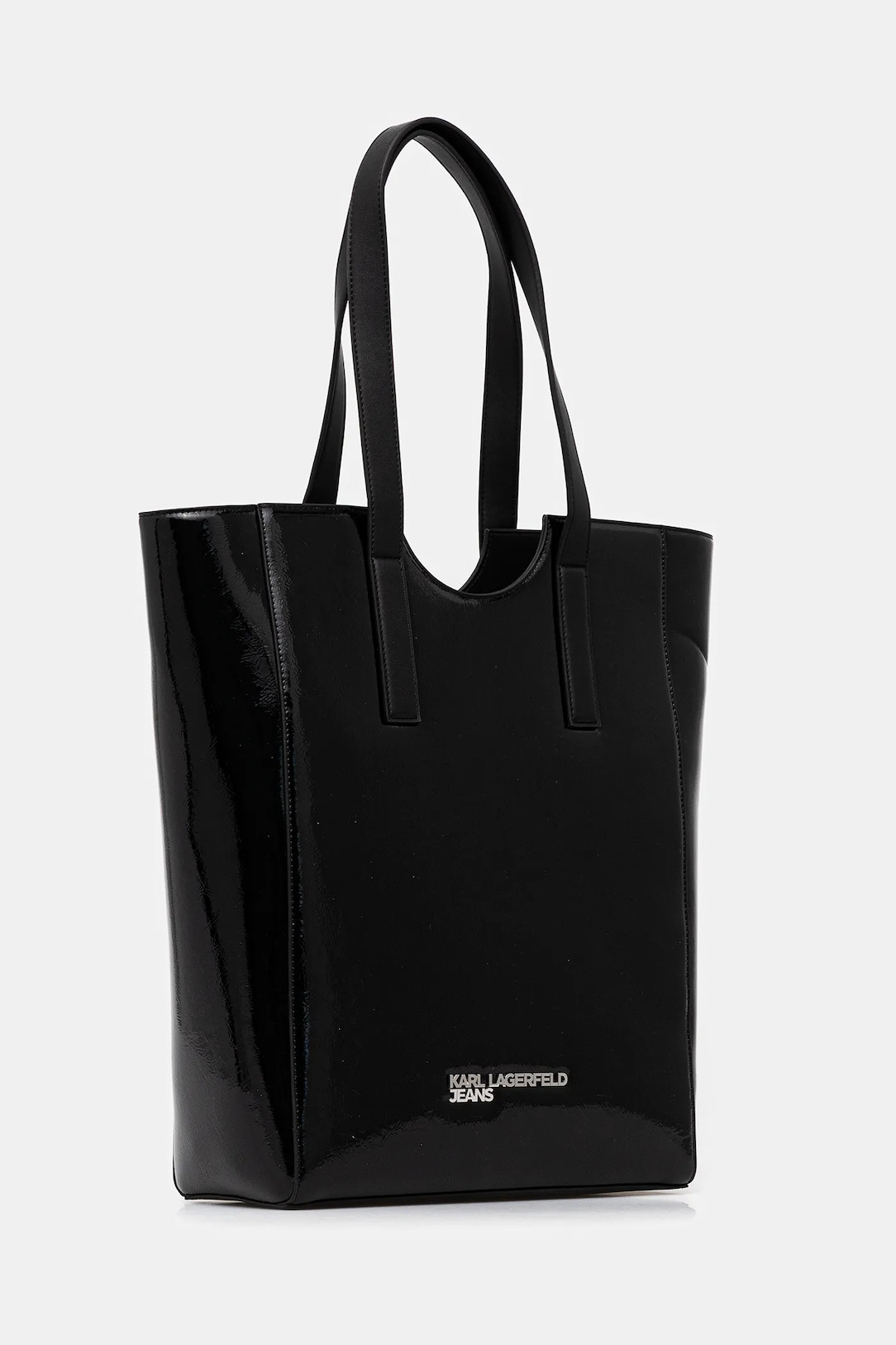 KARL LAGERFELD JEANS - Metal Logo Shiny Tote