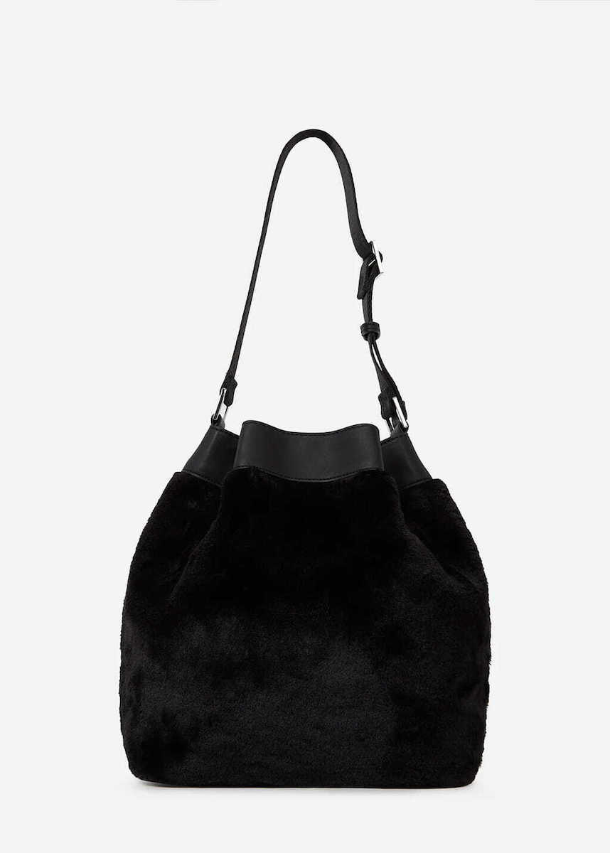 KARL LAGERFELD JEANS - Faux Fur Bucket Bag