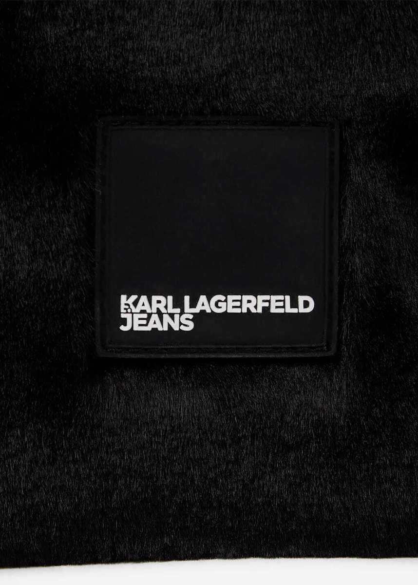 KARL LAGERFELD JEANS - Faux Fur Bucket Bag