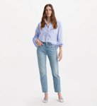501® Crop Lightweight Indigo - Worn In