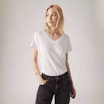 Boxy VNeck Tee Neutrals