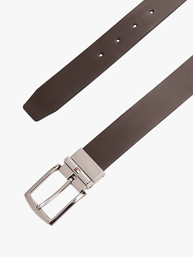 TOMMY HILFIGER - Denton Reversible Square Buckle Leather Belt