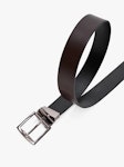 Denton Reversible Square Buckle Leather Belt