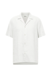 Casual Short-Sleeved Shirt In Linen-Cotton Mix