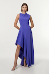 Scuba Drama Ruffle Hem Woven Maxi Dress