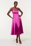 Twill Prom Woven Midi Dress