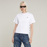 Relaxed Side Buttoned T-shirt
