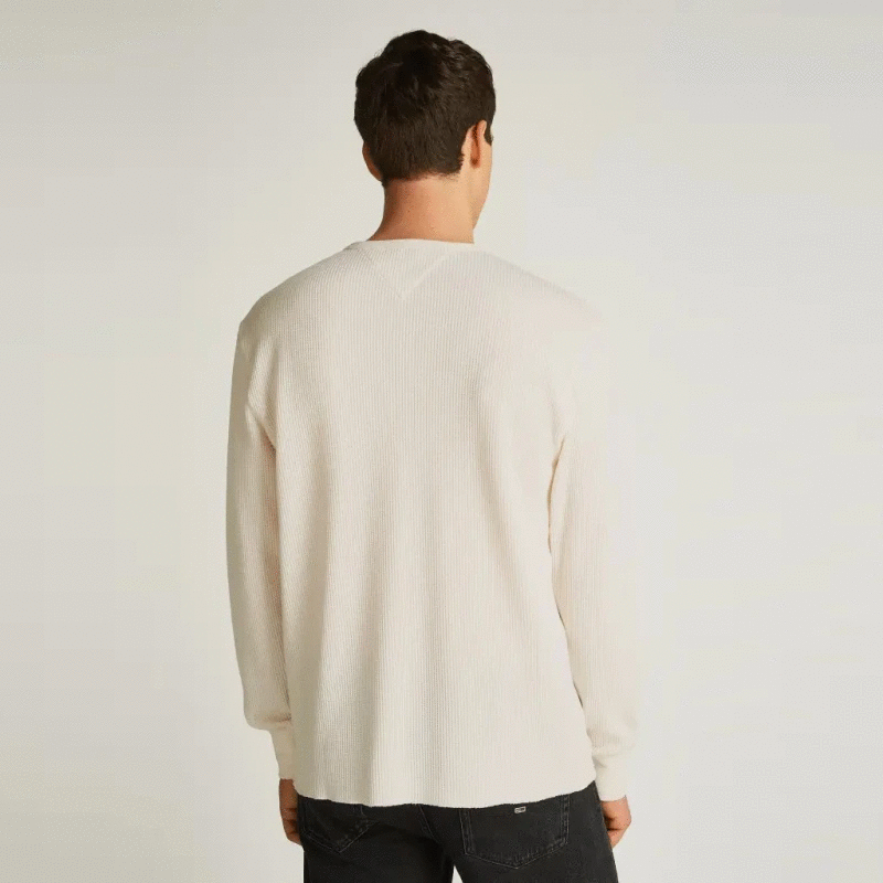 TOMMY HILFIGER JEANS - Reg Waffle Henley Tee