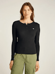 Slim Button C-Neck