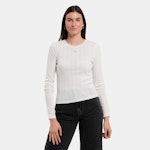 Slim Pointelle Rib Tee