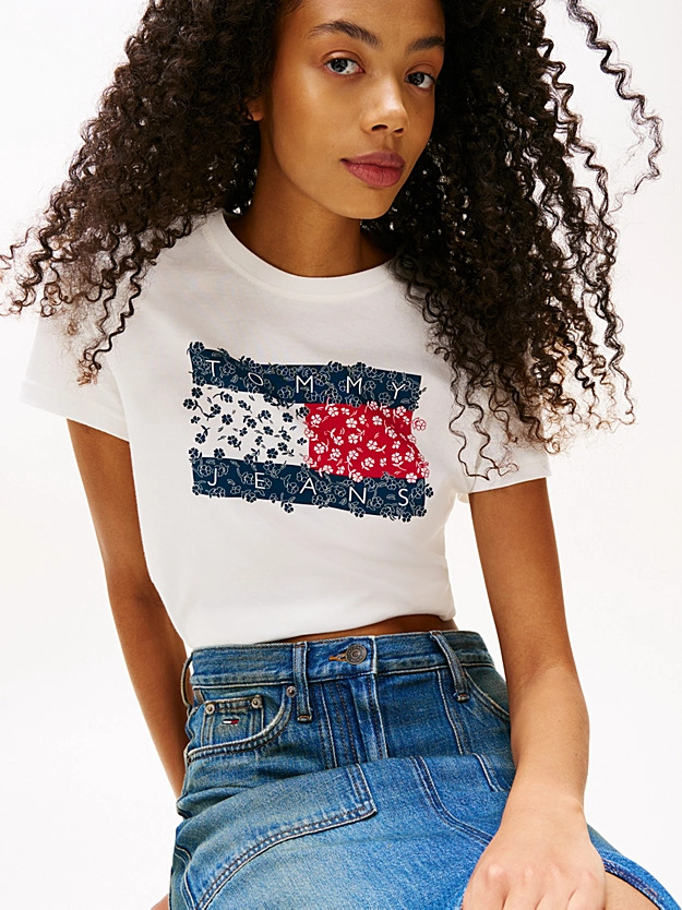 TOMMY HILFIGER JEANS - Floral Flag Tee