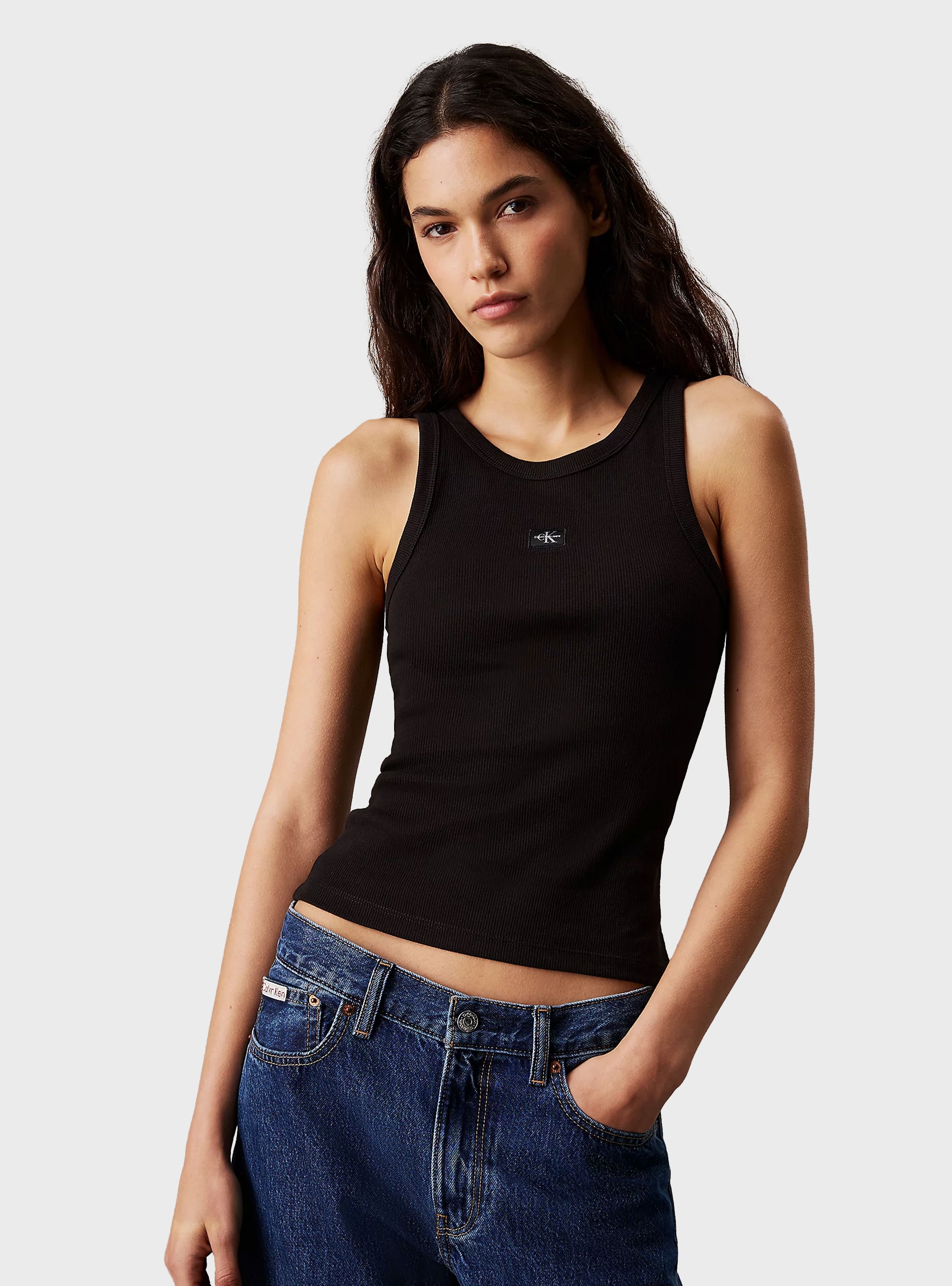 CALVIN KLEIN JEANS - Woven Label Tank Top