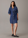 Belted Tencel Denim Shirt Dress