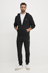 Woven Label Zip Through Hoodie