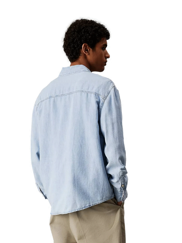 CALVIN KLEIN JEANS - Regular Linear Denim Shirt