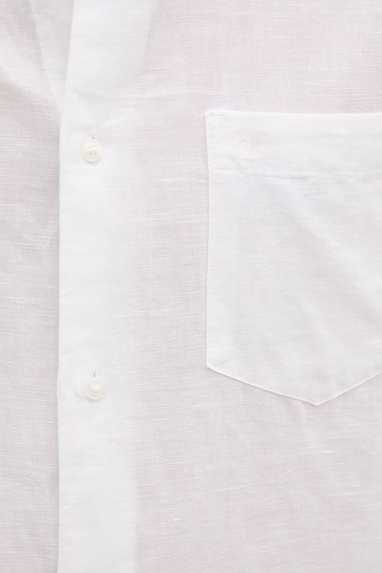 CALVIN KLEIN - Cotton Linen Chest Porcket Shirt