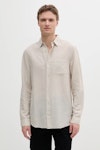 Cotton Linen Chest Porcket Shirt