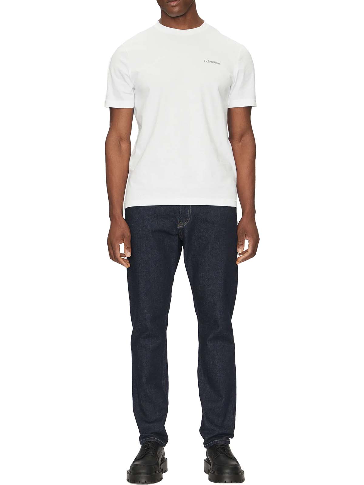 CALVIN KLEIN - Linear Box Logo T-shirt