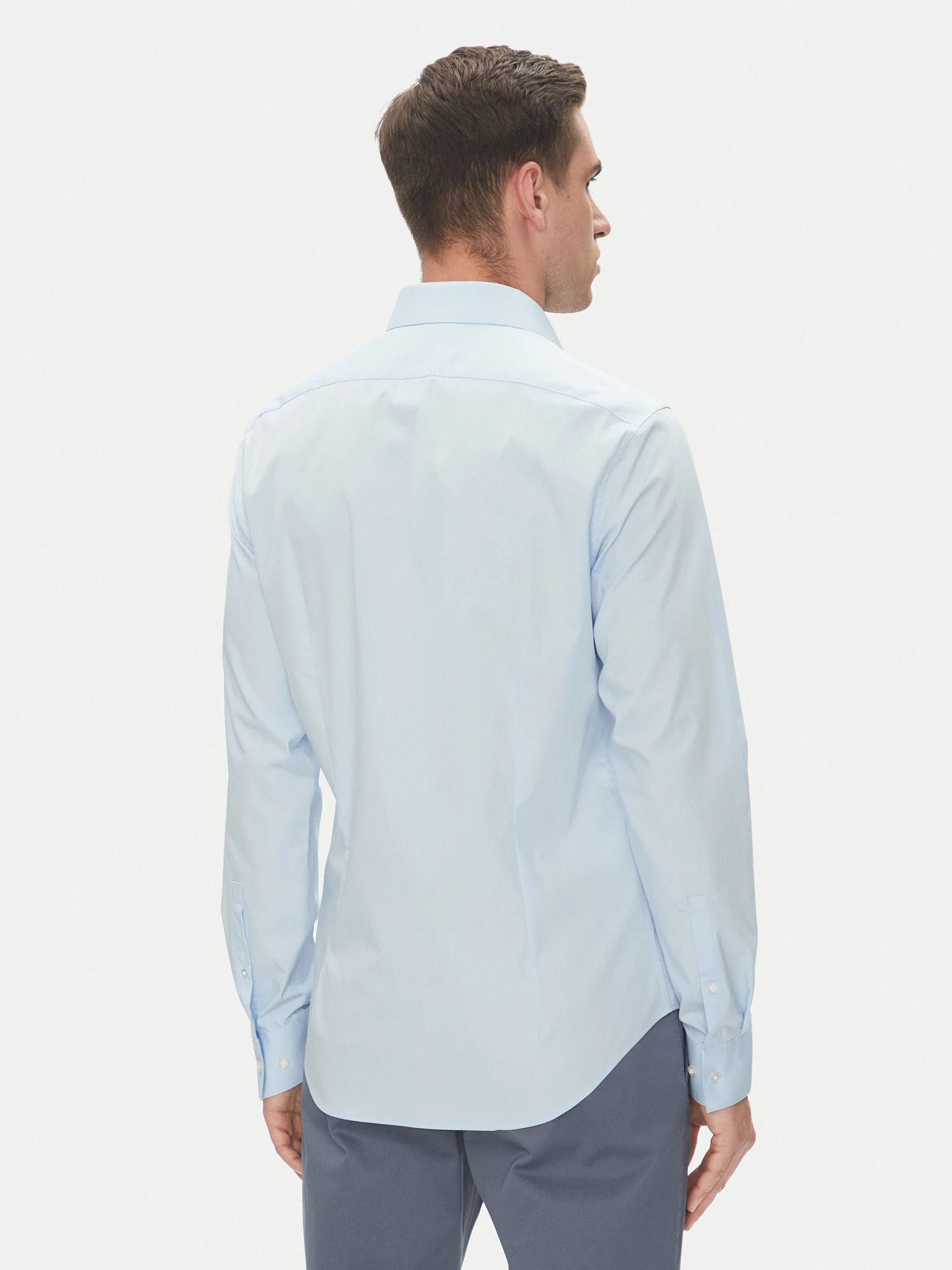 CALVIN KLEIN - Slim Esntl Poplin Nos Str Sld