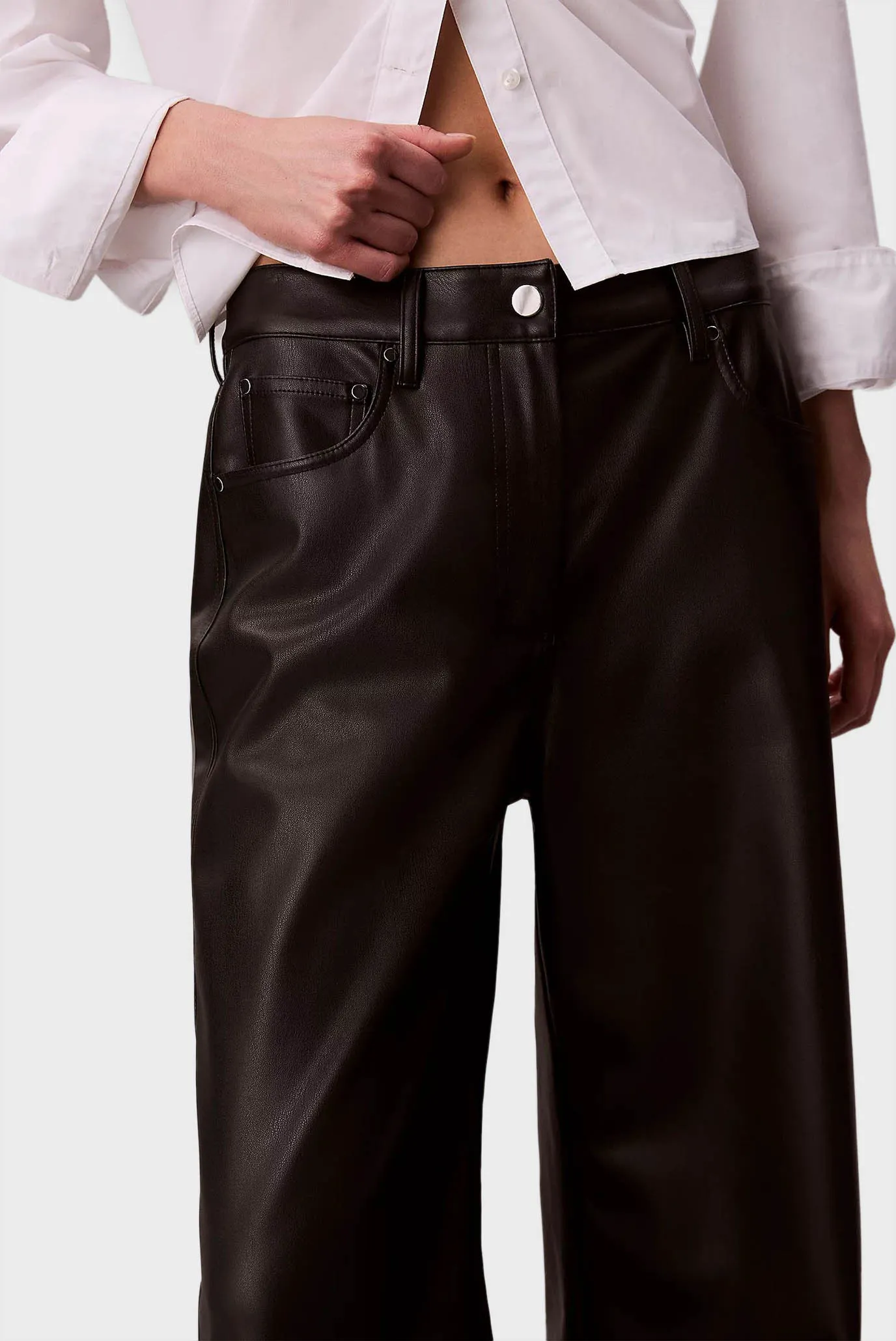 CALVIN KLEIN JEANS - Faux Leather Pant