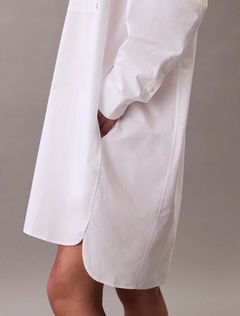 CALVIN KLEIN JEANS - Cotton Oversized Mini Shirtdress