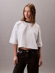 Cropped Stripe Boxy Tee