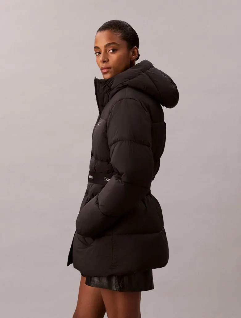 CALVIN KLEIN JEANS - Belted Midweight Puffer