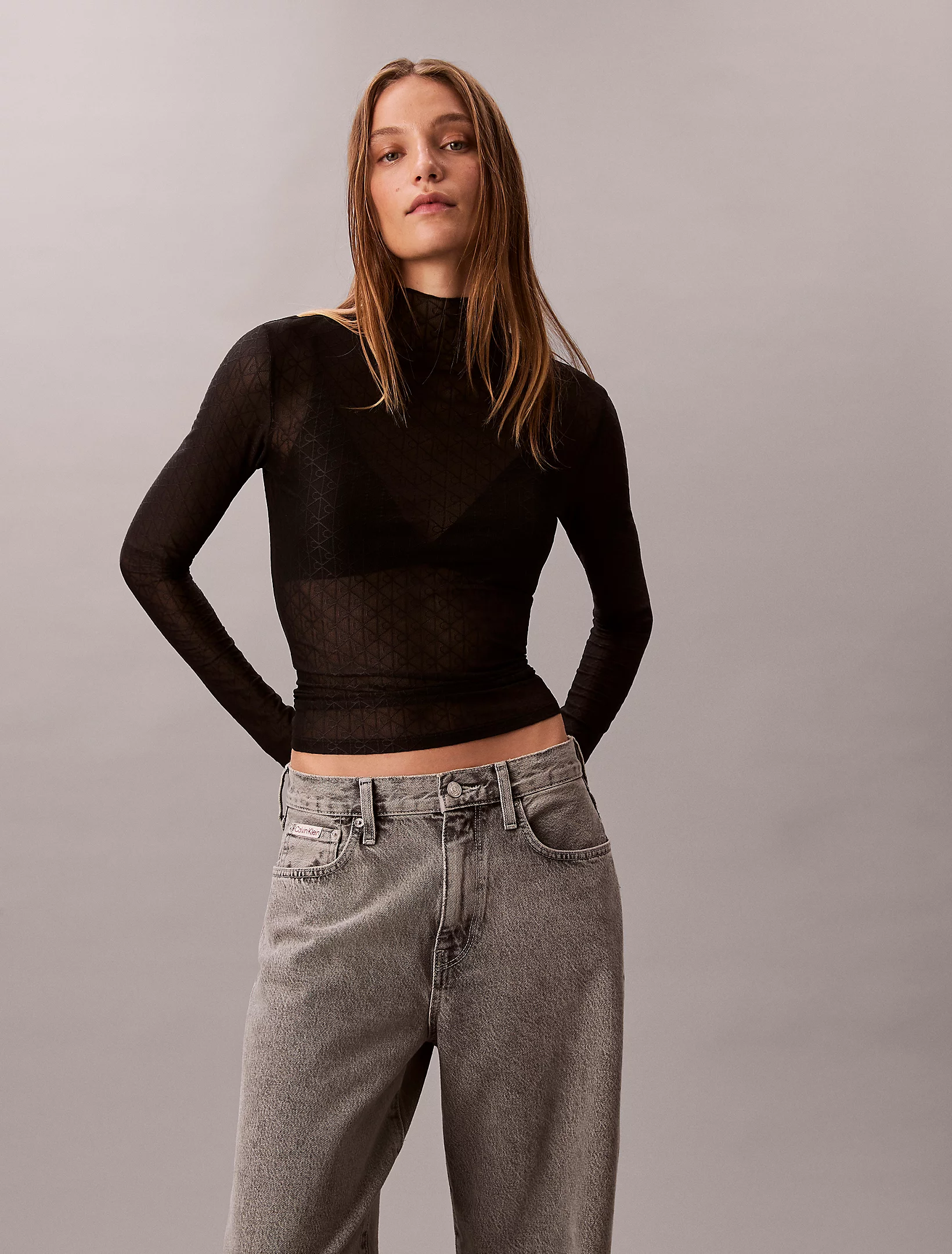 CALVIN KLEIN JEANS - The Wide Leg Grey Sterling