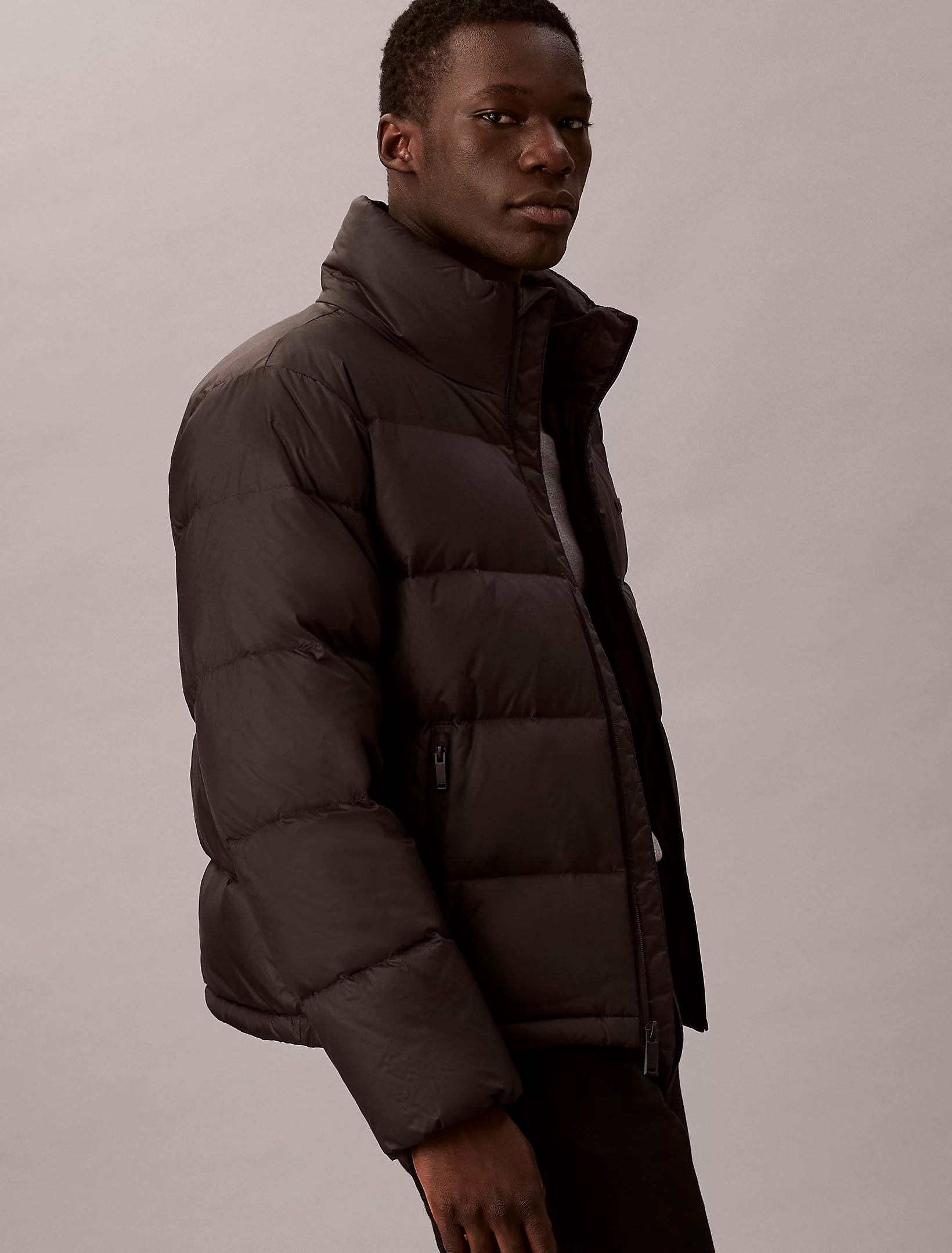 CALVIN KLEIN - Mdwt Nylon Channelled Down Puffer